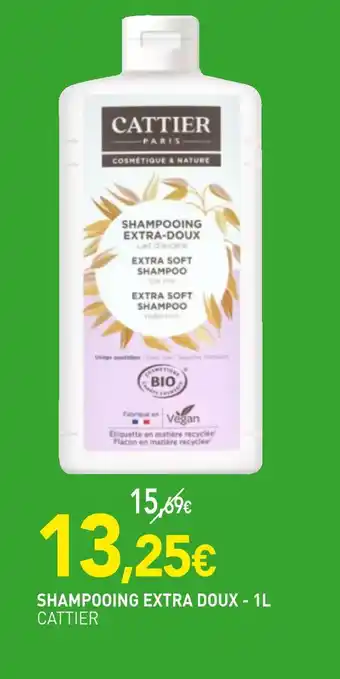 naturéO CATTIER Shampooing extra doux - 1l offre