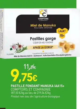 naturéO COMPTIORS ET COMPAGNIE Pastille fondant manuka iaa15+ offre