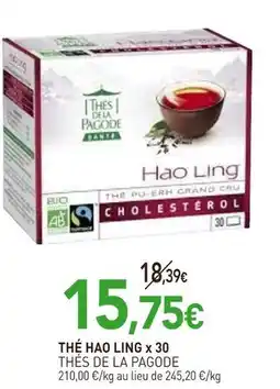 naturéO THÉS DE LA PAGODE Thé hao ling x 30 offre