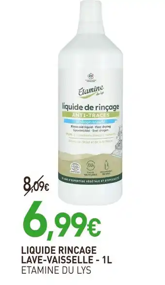 naturéO ETAMINE DU LYS Liquide rincage lave-vaisselle - 1l offre