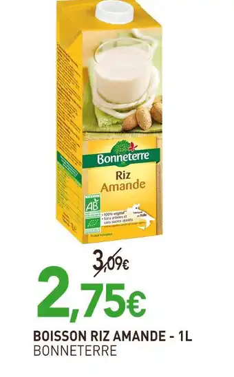 naturéO BONNETERRE Boisson riz amande - 1l offre