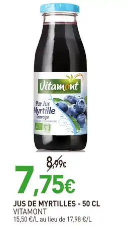 naturéO VITAMONT Jus de myrtilles - 50 cl offre