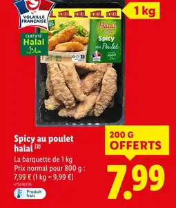 Lidl Spicy au poulet halal offre