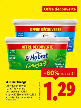 Lidl St Hubert Oméga 3 offre