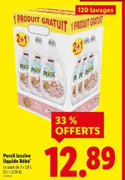 Lidl PERSIL Persil lessive liquide Bébé offre