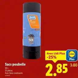 Lidl Purio Sacs poubelle offre