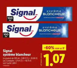 Lidl Signal système blancheur offre