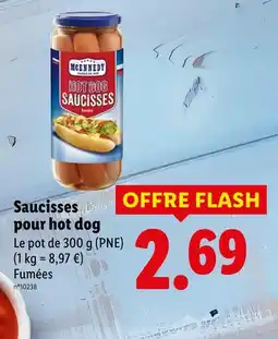 Lidl MCENNEDY Saucisses pour hot dog offre