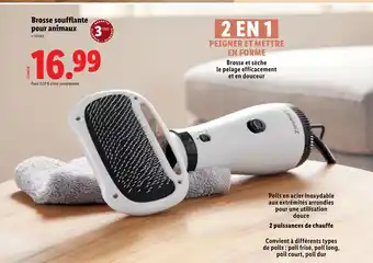 Lidl Zoofari Brosse soufflante pour animaux offre