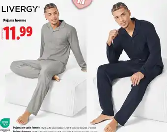 Lidl Livergy Pyjama homme offre