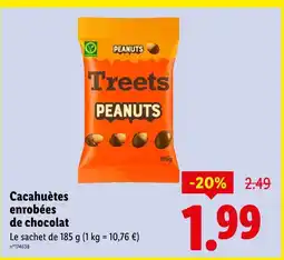 Lidl Cacahuètes enrobées de chocolat offre