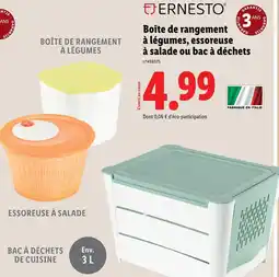 Lidl Ernesto Boîte de rangement à légumes, essoreuse à salade ou bac à déchets offre