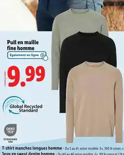 Lidl Livergy Pull en maille fine homme offre