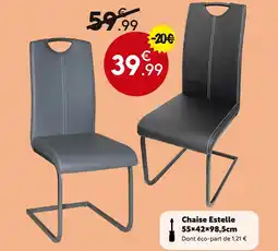 Maxi Bazar Chaise Estelle 55X42X98,5cm offre