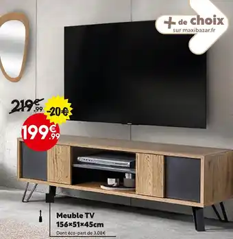 Maxi Bazar Meuble TV 156X51X45cm offre