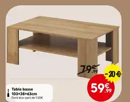 Maxi Bazar Table basse 103x38x63cm offre