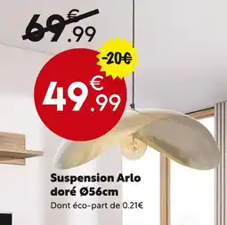 Maxi Bazar Suspension Arlo doré Ø56cm offre