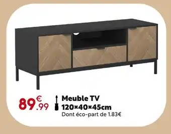 Maxi Bazar Meuble TV 120X40X45cm offre