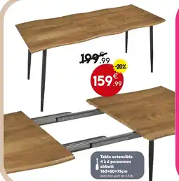 Maxi Bazar Table extensible 4 à 6 personnes abbott offre