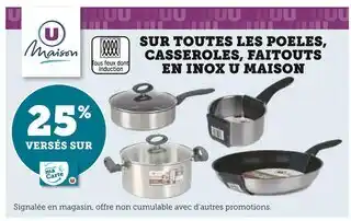 Super U U Maison Poêles, Casseroles, Faitouts en inox offre