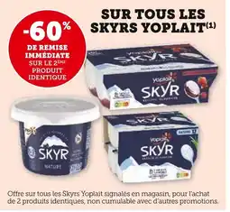 U Express YOPLAIT -60% de remise immédiate sur le 2ème produit identique sur tous les skyrs offre