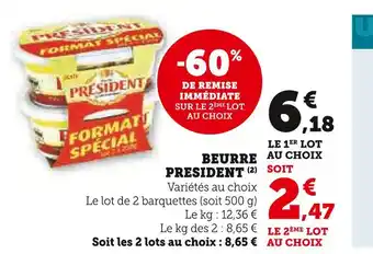 U Express PRÉSIDENT Beurre offre