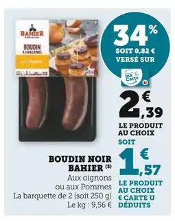 U Express BAHIER Boudin noir offre