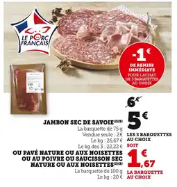 U Express Jambon sec de Savoie offre