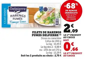 U Express DELPIERRE Filets de Harengs Fumés offre