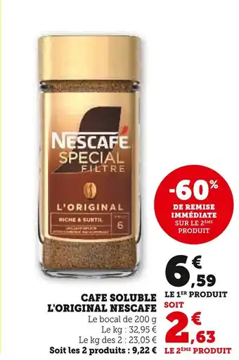 U Express Nescafé Café Soluble L'Original offre