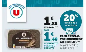 U Express U Pain spécial Vollkornbrot au seigle offre