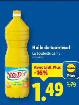 Lidl VITA D'OR Huile de tournesol offre