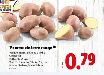 Lidl Pomme de terre rouge offre