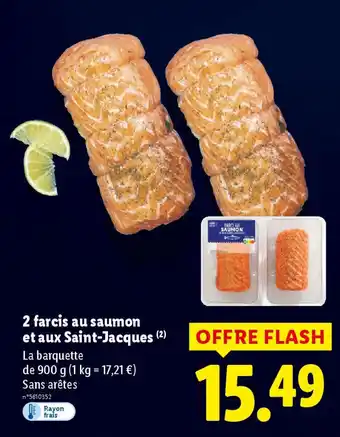 Lidl 2 farcis au saumon et aux Saint-Jacques offre