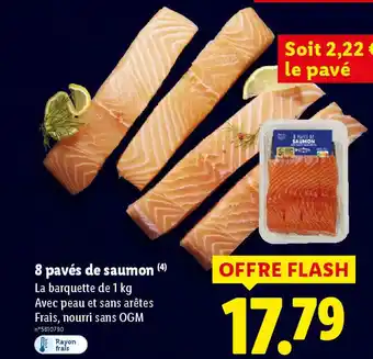 Lidl 8 pavés de saumon offre