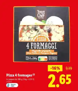 Lidl Pizza 4 fromages offre