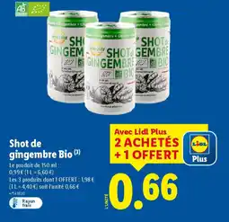 Lidl Shot de gingembre Bio offre