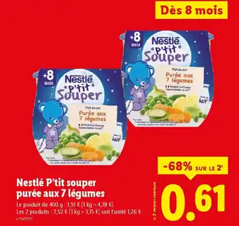 Lidl NESTLE P'tit Souper Purée aux 7 légumes offre