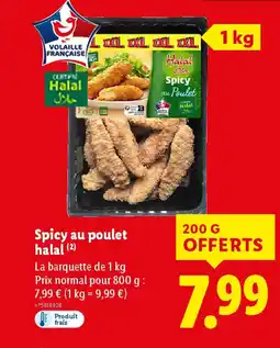 Lidl HALAL Spicy au poulet offre