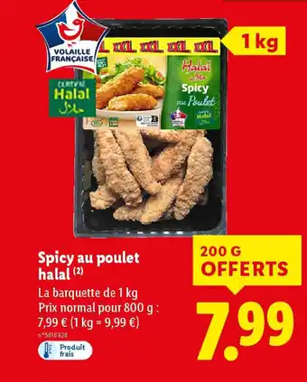 Lidl HALAL Spicy au poulet offre