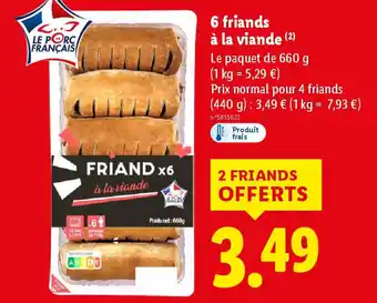 Lidl FRIAND 6 à la viande offre