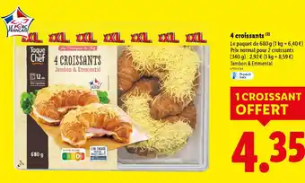 Lidl TOQUE CHEF 4 croissants offre