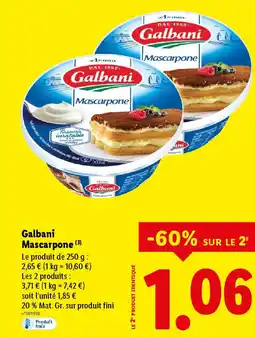 Lidl GALBANI Mascarpone offre