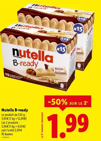 Lidl NUTELLA B-ready offre