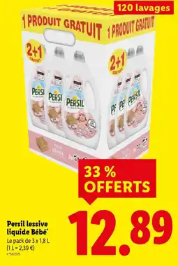 Lidl PERSIL lessive liquide Bébé* offre