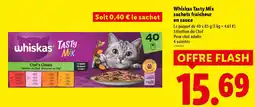 Lidl WHISKAS Tasty Mix sachets fraîcheur en sauce offre