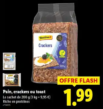 Lidl TASTINO Pain, crackers ou toast offre