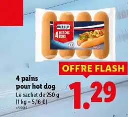 Lidl MCENNEDY 4 pains pour hot dog offre