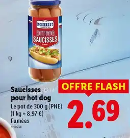 Lidl Saucisses pour hot dog offre