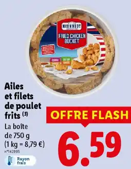 Lidl MCENNEDY Ailes et filets de poulet frits offre